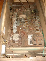 Image # 49797: Gladiator Inside Cabinet 
(Notice the Total Play meter is incremented by an external solenoid. Serial number 095424G.)