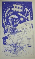 Image # 25938: Global Warfare Playfield Blueline 
(This blueline is of the black printer's screen for the playfield. )
