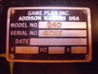 Image # 49430: Global Warfare Manufacturer Plate 
(Serial number 4017.)
