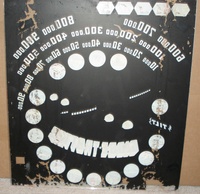 Image # 57867: Globe Trotter Backglass - Reverse 
(This glass has been photographed with a cardboard background.)