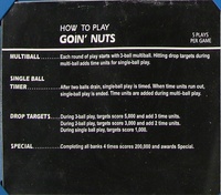Image # 65151: Goin' Nuts Instruction Card - 5 Ball