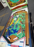 Image # 53798: Atlantis Early Production Playfield 
(The metal trim has been replaced with new parts. Serial number 01110.)