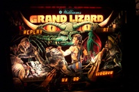 Image # 32087: Grand Lizard Illuminated Pre-Production System 9 Backglass 
(Artist is Paul Faris.)