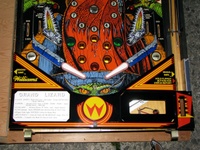 Image # 45310: Grand Lizard Lower Playfield 
(This is a New Old Stock playfield in its crate from the manufacturer.)