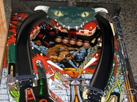 Image # 45308: Grand Lizard Upper Playfield 
(This is a New Old Stock playfield in its crate from the manufacturer.)