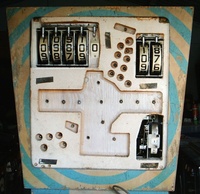 Image # 28547: Grand Slam Backbox Insert 
(The red circles on the backbox front, as seen on the game flyer, have faded on this backbox.)