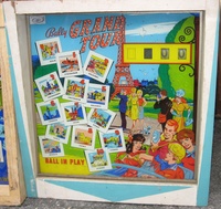 Image # 61207: Grand Tour Backglass 
(The cabinet has been repainted but is included here to show its other features.)