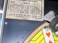 Image # 63868: Aces & Kings Manufacturer'S Certificate 
(Serial number 71396.)