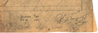Image # 46446: Gusher Signatures on Tool Room Drawing - Blueprint Copy 
(Drawing completed by 'CWR' on March 11, 1958.Routing jigs completed by (illegible) on March 14, 1958.Approved by Harry Mabs on April 3, 1958.Changes approved by Harry Mabs on April 29, 1958.)