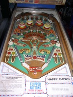 Image # 18591: Happy Clown Playfield 
(The green center targets are not original to this game.)
