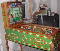 Image # 15284: Happy Days Cabinet - Left 
(The cabinet head is not original to this game. Photo included to show original cabinet body.)