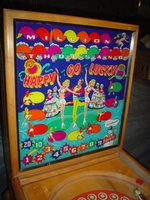Image # 48669: Happy-Go-Lucky Backglass 
(Serial number 52566HL.)