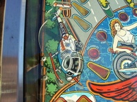 Image # 31818: Harley-Davidson (1st production run) Playfield - Detail 
(Serial number I656432.)