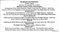Image # 31828: Harley-Davidson (1st production run) English Instructions For Germany 
(From a game with serial number I656432.)