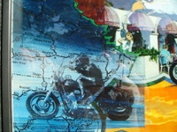 Image # 31816: Harley-Davidson (1st production run) Backglass - Detail 
(Serial number I656432.)