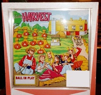 Image # 14746: Harvest Backglass 
(Serial number 1013.)
