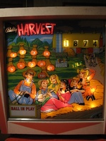 Image # 52536: Harvest Illuminated Backglass 
(Serial number HA-1143.)