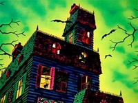 Image # 30368: Haunted House Backglass - Detail
