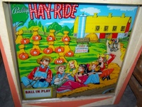 Image # 27926: Hay-Ride Backglass 
(Serial number HR-1015.)