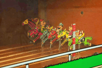 Image # 79163: Hayburners Backbox Animation 
(The background scene is missing.)