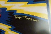 Image # 71170: Heavy Metal Meltdown Original Backglass Artwork - Detail 
(Artist is Tony Ramunni. Watercolor on posterboard.Dimensions 21 1/4 inches by 26 inches. Metal frame is 26 by 31 inches.)