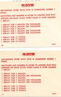 Image # 5309: Hi-Diver Score Card