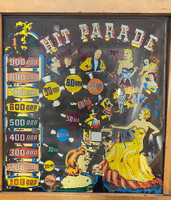 Image # 80307: Hit Parade Backglass 
(Most paint has peeled.)