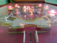 Image # 66339: Holiday Illuminated Playfield 
(The flipper rubbers shown here are different than what the factory used. Serial number 41326.)