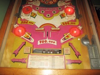 Image # 66341: Holiday Lower Playfield 
(The flipper rubbers shown here are different than what the factory used. Serial number 41326.)