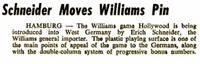 Image # 46414: Hollywood Billboard New Game Announcement - Germany 
(The Billboard, Jul-3-1961, page 38)