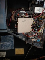 Image # 46461: Baby Pac-Man Inside Upper Cabinet 
(Serial number 9130.)