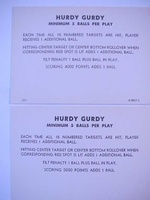 Image # 26300: Hurdy Gurdy Instruction Card