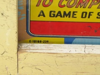 Image # 70031: Hyde Park Sample Game - Backglass - Model Number 
(Serial number 01014 S.)