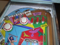 Image # 57880: Icarus Upper Playfield 
(The metal upper ball arch has been repainted.)