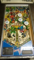 Image # 70794: Ice Fever Playfield - White Pop Bumpers 
(Serial number 3066.)