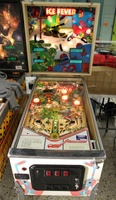 Image # 65168: Ice Fever Illuminated Front View 
(The white pop bumper caps shown here are not original to this game.)