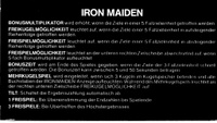 Image # 15548: Iron Maiden German Instruction Card