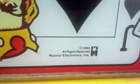 Image # 69850: Jacks to Open Test Game - Backglass Detail 
(Serial number 13789.)