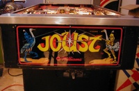Image # 61000: Joust Early Production Cabinet - End Art 
(Serial number XP0223.)