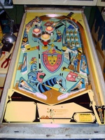 Image # 40360: Joust Early Production Playfield 
(Serial number 1001.)