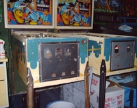 Image # 40365: Joust Early Production and Regular Production - Cabinet - Front 
(Serial number 1001 is on the left. Serial number 1485 is on the right.)
