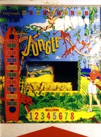 Image # 7292: Jungle Backglass 
(The backbox shown here has been repainted at variance from factory.)