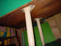 Image # 19978: Jungle Front Legs 
(The cabinet shown here has been repainted a solid green but is included to show its other features.)
