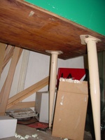 Image # 19979: Jungle Rear Legs 
(The cabinet shown here has been repainted a solid green but is included to show its other features.)