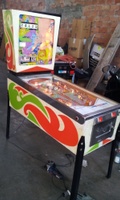 Image # 54242: Jungle Life Cabinet - Full View 
(The backglass has faded red areas. The spinning target on this game should have a 'lion' design.)