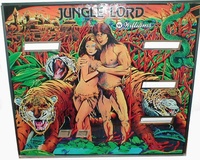 Image # 14365: Jungle Lord Early Production Backglass 
(This game has serial number 467034.)