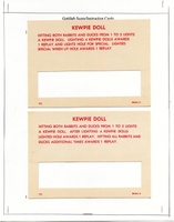 Image # 5339: Kewpie Doll Score Card