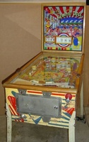 Image # 23904: Kewpie Doll Cabinet - Front View 
(The two passive bumpers at the top have their rubber rings positioned differently than in the game flyer.)