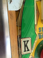 Image # 61980: King of Diamonds Sample Game - Missing Posts 
(Dimples in the wood mark where the post screws would have been placed. Serial number 01028 S.)