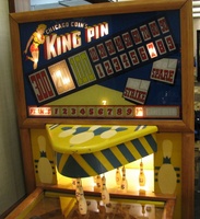 Image # 54337: King Pin Illuminated Backglass 
(Serial number 23304.)